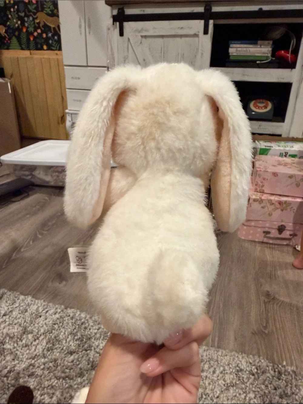 Bunnies by the Bay Cream Plush Bunny with Orange Carrot